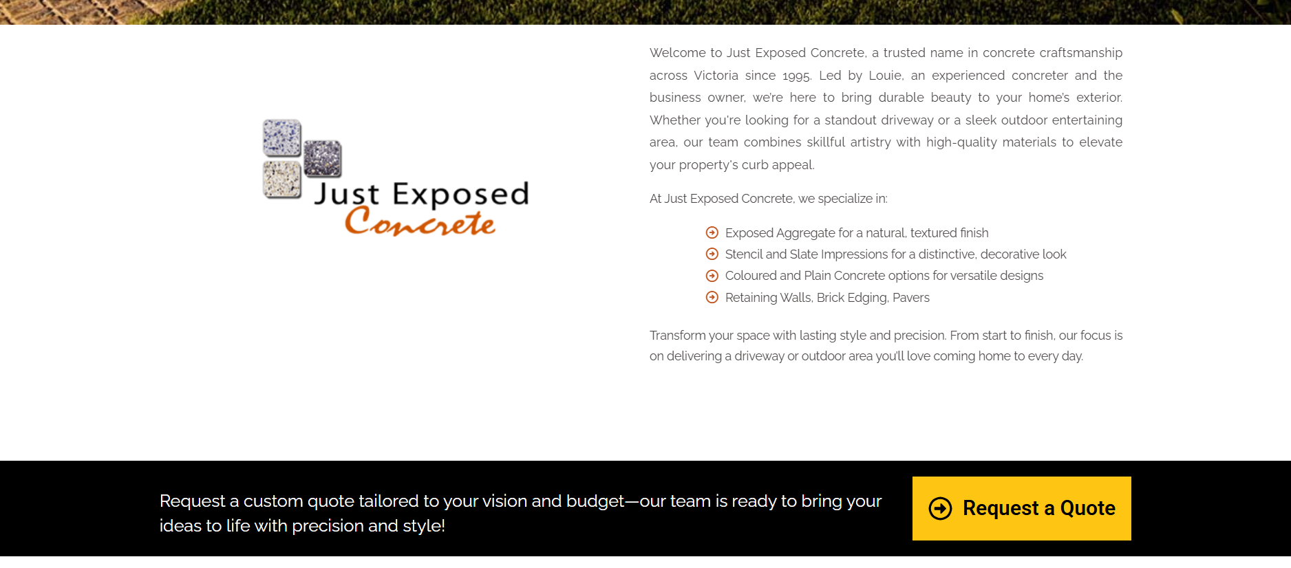 Just Exposed Concrete Website